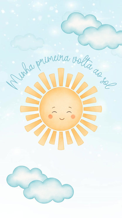 Convite Animado Minha Primeira Volta Ao Sol