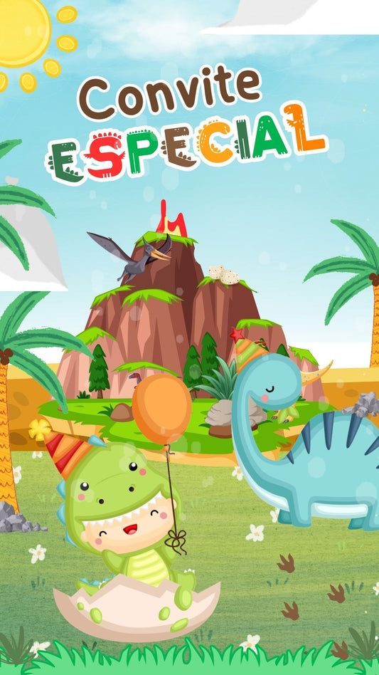 Convite Animado Dino Baby