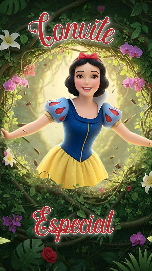 Convite Animado Branca De Neve